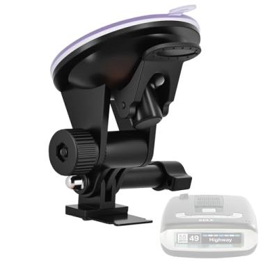 Imagem de iSaddle Suporte de radar de ventosa de para-brisa compatível com o detector de radar Escort Passport MAX, Passport MAX II Suporte resistente atualizado (slide de metal, diâmetro da base: 6,5 cm)