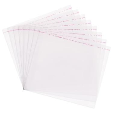 Imagem de 50 peças de sacos de celofane OPP transparentes resseláveis 17,5 x 19 cm, sacos de embrulho de presente autoadesivos, bolsa de armazenamento de joias para brincos, doces, confeitaria, vela, sabonete