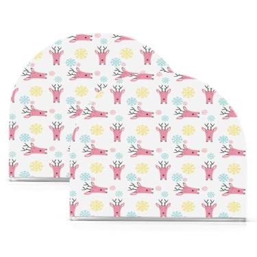 Imagem de Qilmy Porta-guardanapos de acrílico de neve fofo de Natal, suporte de lenços de mesa independente transparente, dispensador de papel de coquetel para cozinha, jantar, restaurante, bar, decoração, 2