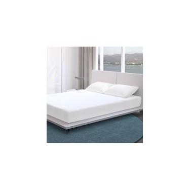 Imagem de Capa de Colchão Box Casal, 100% Polipropileno, Azul, com Elástico, 138x188x30cm, Protetor de Colchão