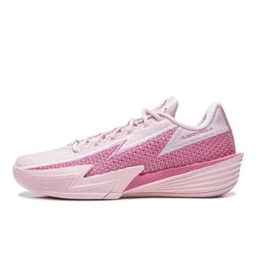 Imagem de LI-NING Tênis de basquete masculino Wade Flash Series ABPU027 ABPU039 ABPV013, Pink-a-boo/Pink Power, 45