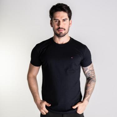 Imagem de Camiseta Tommy Hilfiger Básica Preta-Masculino