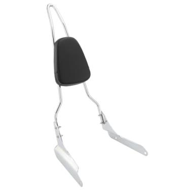 Imagem de Passenger Sissy Bar Almofada de encosto alto para Honda Shadow VLX 600 VT600C VT600CD Deluxe 1998-2008, cromado