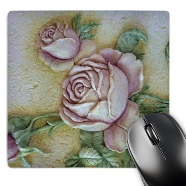 Imagem de 3dRose LLC Mouse pad com rosas de cerâmica 20,3 x 20,6 x 0,6 cm (mp_14481_1)