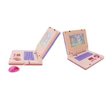 Imagem de Naroote Crianças Aprendendo Laptop Educacional Brinquedo de Computador de Simulação Eletrônica para Crianças, Centro de Aprendizagem de LED de Plástico para Desenvolvimento Cognitivo, Brinquedos