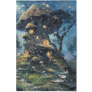 Imagem de Quebra-cabeça de conto de fadas país das maravilhas 500 peças para adultos decoração de arte animal quebra-cabeças rígidos para adultos presentes tecnológicos de jogo personalizado, 52 cm x 37,8 cm