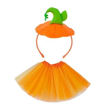 Imagem de APLVFFZH Tiara de Abóbora de Halloween com Saia para Brincar de Faz de Conta No Carnaval, Style B