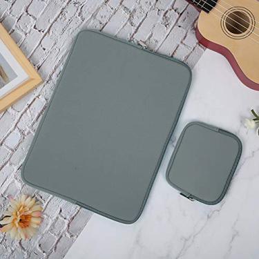 Imagem de Generic Bolsa de Mão para Notebook, Bolsa de Transporte para Fonte de Alimentação, Moda Clássica, Preta, Manga para Laptop de 15.6 Espaços, Unissex, Cinza, Mutispandex (15,6 pol.)