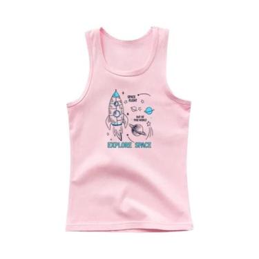 Imagem de Camiseta Sem Mangas De Algodão Para Menino Com Estampa De Barco, Top D