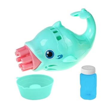 Imagem de Lançador de Bolhas de Sabão Golfinho Elétrico Automático, Brinquedo Infantil com Máquina de Bolhas, Rosa ou Azul
