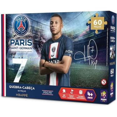 Imagem de Quebra Cabeça Mbappe Psg Paris Saint Germain Futebol 60 Pçs