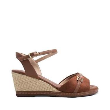 Imagem de Sandalia Piccadilly Salto Anabela Marrom-Feminino