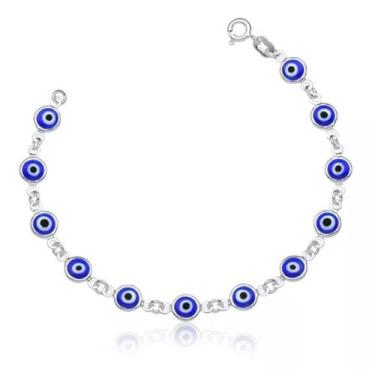 Imagem de Pulseiras Prata Original Modelo Olho Grego Azul Turco - Lojas La&Ny Pr