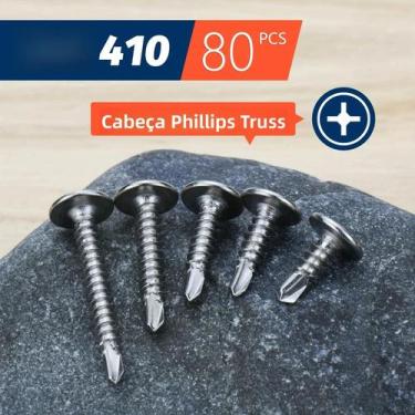 Imagem de Kit De Parafusos De Aço Inoxidável Autoatarraxantes Com Cabeça Truss P