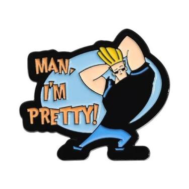 Imagem de Pins De Esmalte Engraçados De Homem Musculoso, Distintivo De Personage