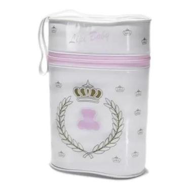 Imagem de Porta Mamadeira Duplo Térmico Frasqueira Com Alça Rosa - Lipi Baby