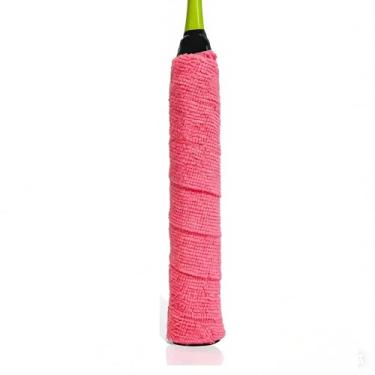 Imagem de Aderência para raquete de tênis, fita de alça de toalha de badminton, absorvente de suor, raquete de tênis, alça de vara de pesca, faixa de envoltório (rosa)
