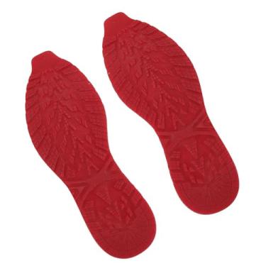 Imagem de Generic Substituição de Sola de Sapato Antiderrapante de Borracha, Resistente Ao Desgaste para Reparo de Sapatos, 12,68 X 4,53 pol., Adequado para Solas Esportivas (Grande Vermelho)
