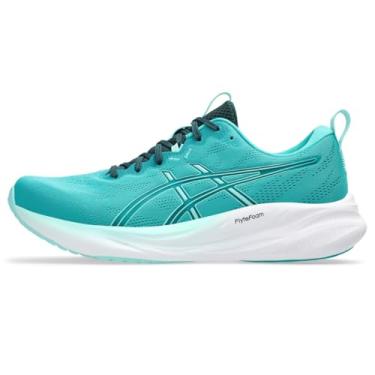 Imagem de ASICS Tênis de corrida masculino Gel-Pulse 16, Menta iluminada/azul-petróleo ondulado, 40