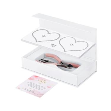 Imagem de Kit de pulseiras correspondentes permanentes para casais - Conjunto de pulseiras de elos ajustáveis cubanos para namorado, presente exclusivo para aniversário, Dia dos Namorados - Pulseiras combinando