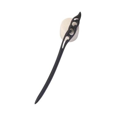 Imagem de Pregos De Cabelo Chineses Vintage Artesanais De Madeira De Ébano E Sân