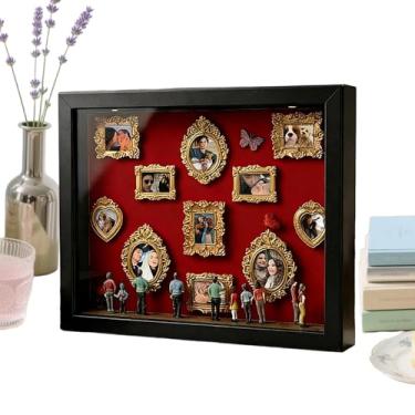 Imagem de Vitrine De Silhueta Mini Museu - Caixa De Silhueta De Memória Com Luz - 11 Miniportaretratos Com 8 Estatuetas,Para Dos Namorados Casamento Aniversário Decoração De Mesa