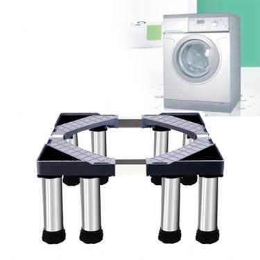 Imagem de Lavadora Pedestal Branco 28 Largura Carga Universal 399.2 kg/400KG para Secador Ajustável, Máquina de Lavar e Geladeira Suporte Universal Base de Suporte Universal, Cinza 25 cm