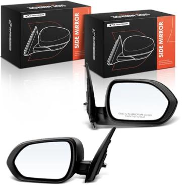 Imagem de A-Premium Par (2) espelhos retrovisores elétricos do lado do motorista e do passageiro compatível com Kia Seltos 2021 2022 2023, não aquecido, retrovisor externo preto dobrável manual