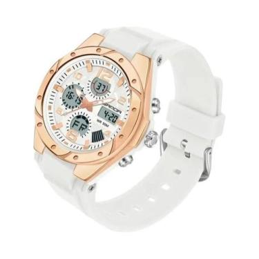 Imagem de Relógio Digital Esportivo LED Dourado Para Mulheres E Meninas, Luxuoso