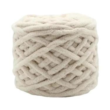 Imagem de Cachecol De Lã Grossa Multicolorido Tricotado Com Efeito De Tira De Ge