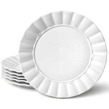 Imagem de Conjunto de pratos ondulados HOMBENE 26 cm branco