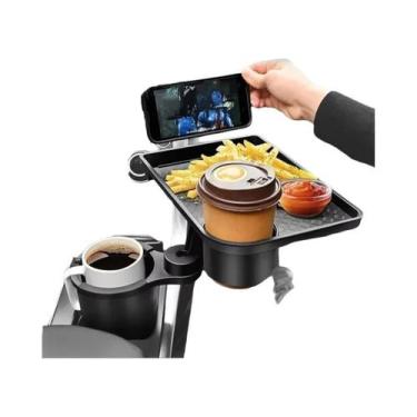 Imagem de Suporte Universal Ajustável Para Copos De Carro 360 graus Bandeja Dupl