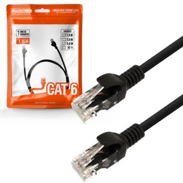Imagem de Cabo de Rede Patch Cord Plus Cable Cat.6 1,5M Preto Gigabit - PlusCabl