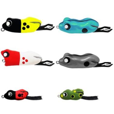 Imagem de Kit 06pçs Frogs Matadeira Ratinho Sapinho Frog Isca Artificial Para Tr