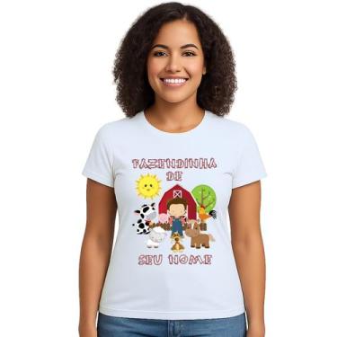 Imagem de Camiseta Fazendinha Menino Estampa Personalizada - Use P4, Branco, Bab