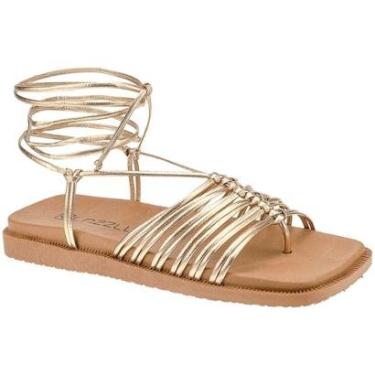 Imagem de Sandália Feminina Papete Sllide Flatform Amarração Tratorada-Feminino