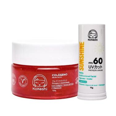 Imagem de Kit Bastão Facial Sunshine FPS60 Geleia de Colágeno Kokeshi - Kokeshi 