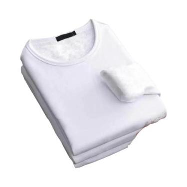 Imagem de Camiseta Térmica Masculina De Veludo Grosso E Quente, Manga Comprida, 