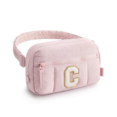 Imagem de Bolsa Fanny Pack BAGSMART Puffy Initial Belt para mulheres - preta
