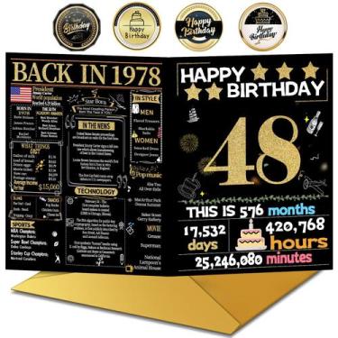 Imagem de Cartão de Aniversário Joycard 48º com Envelope 20x25 cm