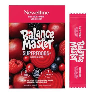 Imagem de Pó de Beterraba Orgânico NEWELLME Sabor Frutas Vermelhas 14 Sachês