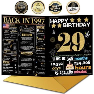 Imagem de Cartão de Aniversário Joycard 29 Anos com Envelope - Relembrando 1997