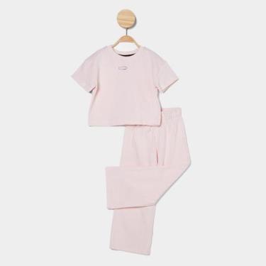 Imagem de Conjunto Infantil Hering Camiseta + Short Casual Menina, Bege, 5A