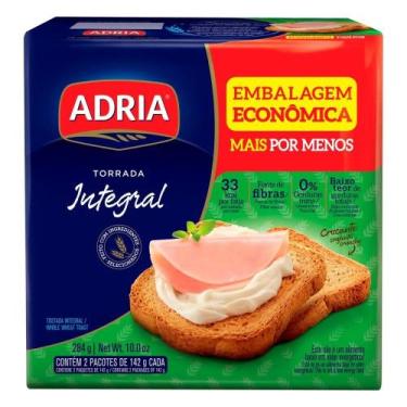Imagem de Torrada Integral Adria Pacote 284g 2 Unidades Embalagem Econ