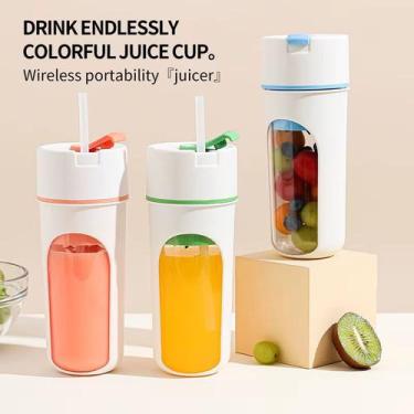 Imagem de Ultra Mini Liquidificador Mixer Portátil  480ml sucos smoothie Whey co