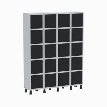 Imagem de Armário Locker Guarda Volume Aço Light 20 Portas 138x179,5cm - Pandin 