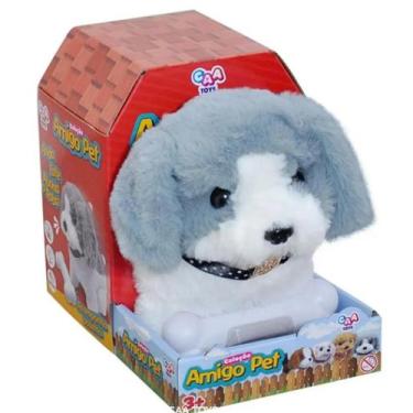 Imagem de VOLF Amigo Pet Cachorro de Pelúcia Mecanizado Interativo que Anda e La