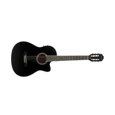 Imagem de Violão Eletroacústico Nylon Vogga Vcs235 Cutaway Cor:Black, Black