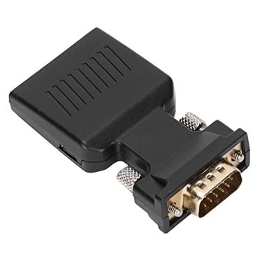 Imagem de Conversor fêmea para macho, interface multimídia de alta definição síncrona de 3,5 mm para adaptador VGA estável para laptops para PC