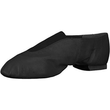 Imagem de BLOCH Tênis feminino Dance Jazz super couro com elástico forte, alta durabilidade, cetim elástico de neoprene, sapato de dança, Preto, 42